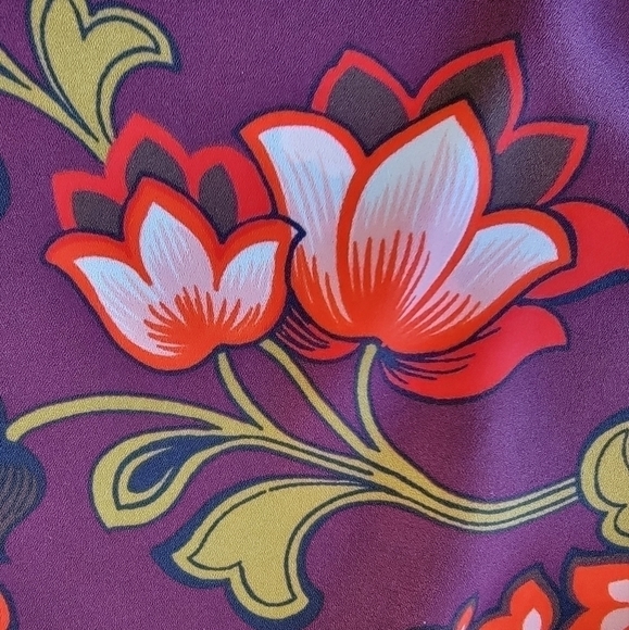 Euc LOFT Floral Sheer Blouse Size Small - Picture 5 of 11